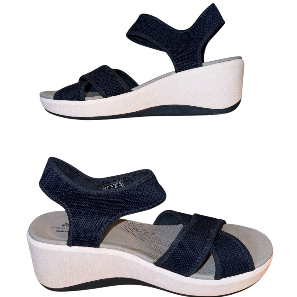 Clarks Cloudsteppers Cushioned Wedge Sandals Comf… - image 3